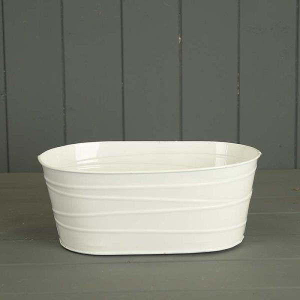 24.5 x 15.5cm White Oval Trough