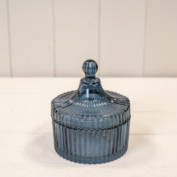 Blue Glass Decorative Jar