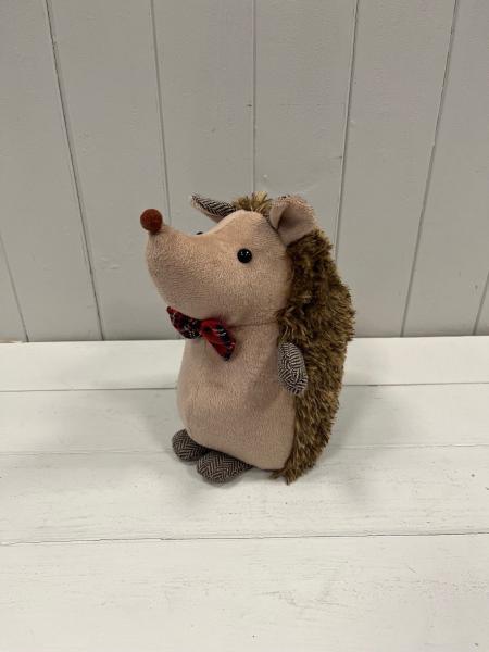 Furry Hedgehog with Bow Tie Doorstop