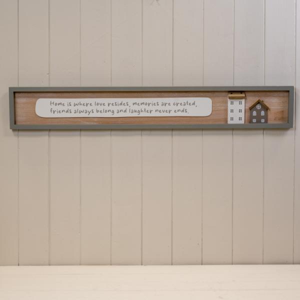 Rectangle Grey Border Wooden Sign