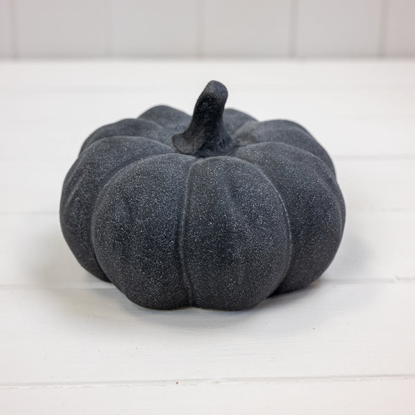 Black Ceramic Textured Pumpkin L14.8xW14.8xH9.5cm Weight-541g