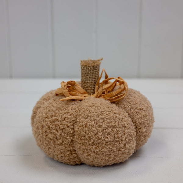 Caramel Fabric Pumpkin L14xW14xH11cm Weight-81g