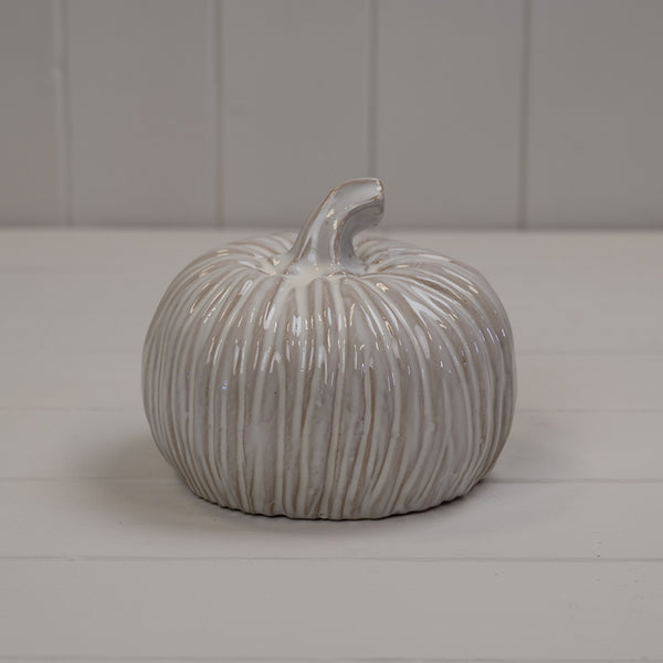 Glazed Ceramic Pumpkin D14.8xH11cm Weight-574g