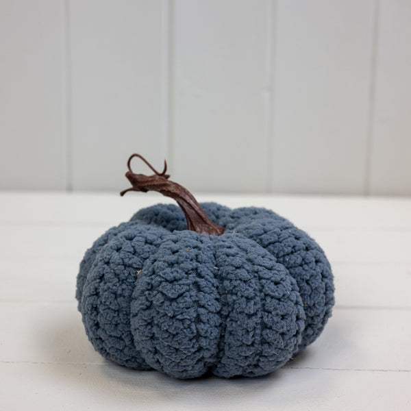 Grey Fabric Pumpkin L13xW13xH12cm Weight-81g