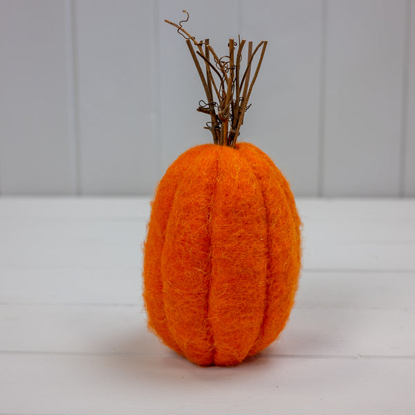 Orange Wool Pumpkin 9x20cm Weight-22g