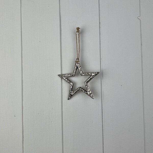 Silver Metal Star 10cm