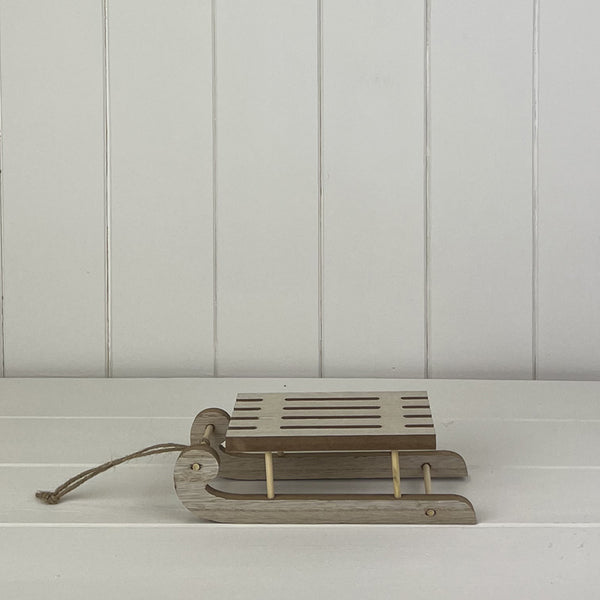 Wooden Festive Sleigh Decoration / Display Decoration L18xD5.4xH8cm Weight-90g