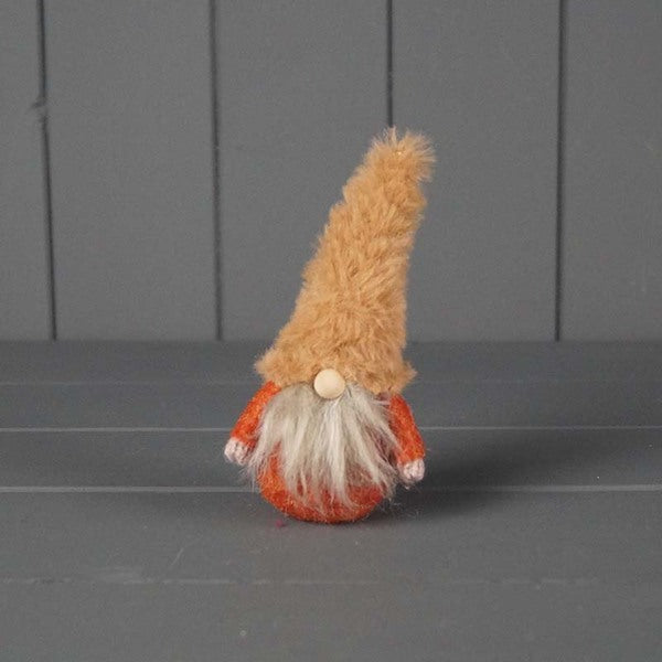 Bright Orange Fabric Gonk with Furry Hat