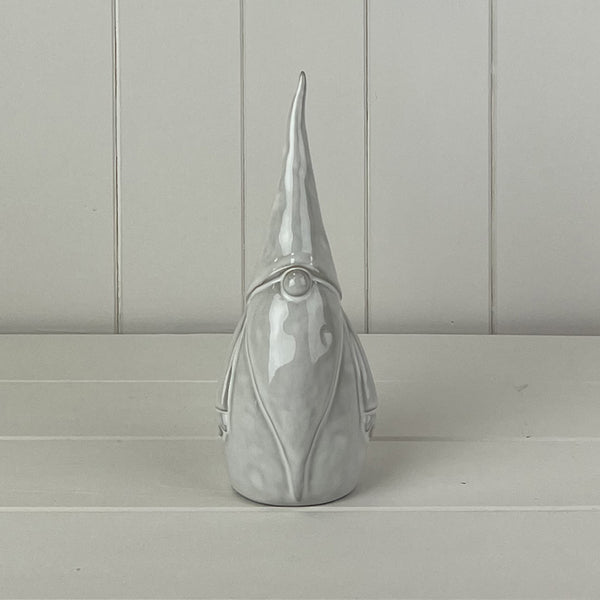 Glazed Ceramic Gonk Ornament with Textured Detail L7.9xD7.3xH21.5cm Weight-324g