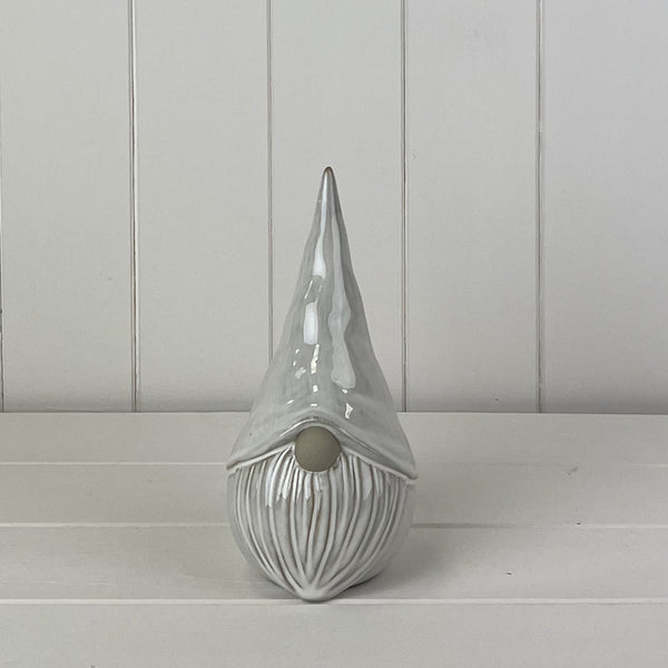 Glazed Ceramic Gonk Ornament with Textured Detail L9.5xD9xH19cm Weight-368g