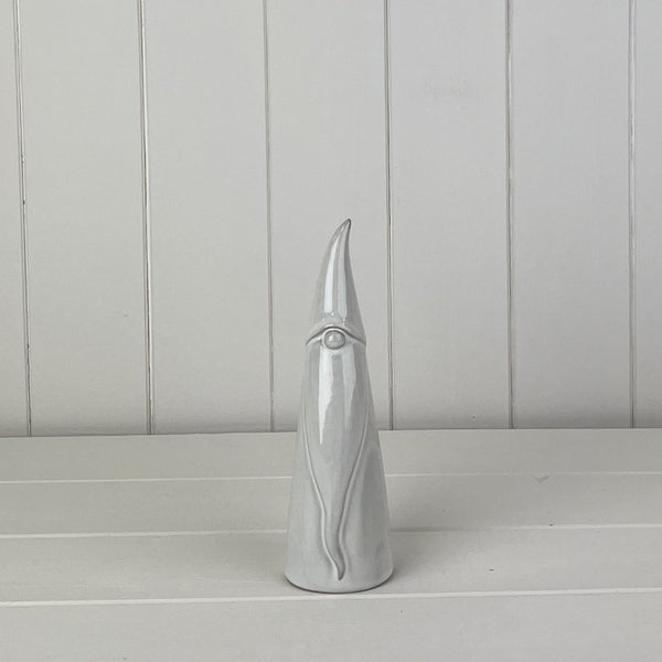 Glazed Ceramic Tall Gonk Ornament with Textured Detail L6xD6xH19cm Weight-264g