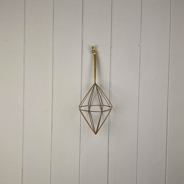 CL - Gold Metal Geometric Decoration 10x10x15cm