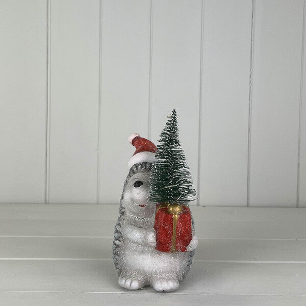 Ceramic hedgehog deco with light size L9.5 xW9 xH16 Weight-27g