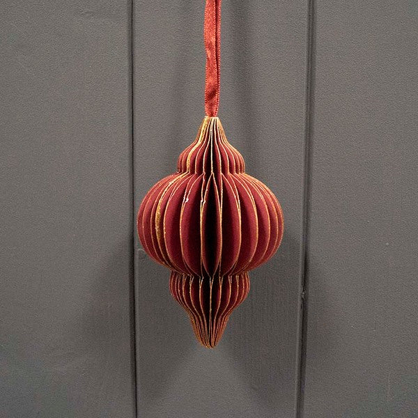 Hanging Handmade Burgundy Lantern Paper Decoration