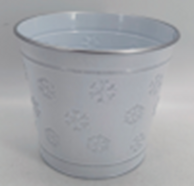 15cm Frosted Snowflakes Pot