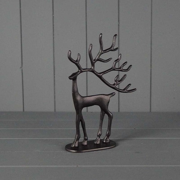 Black Metal Reindeer L25.5xW6.5xH39cm
