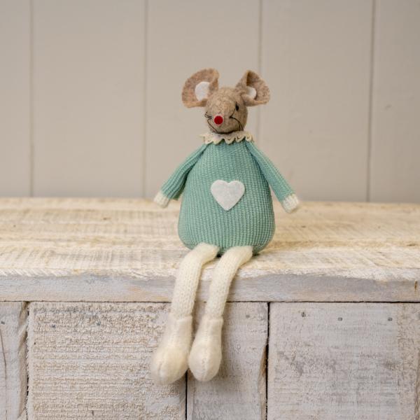 Green Fabric Sitting Mouse
