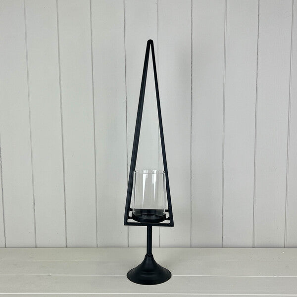 Black Metal Tree Tealight Decoration L13.5xD11xH53.5cm Weight-819g