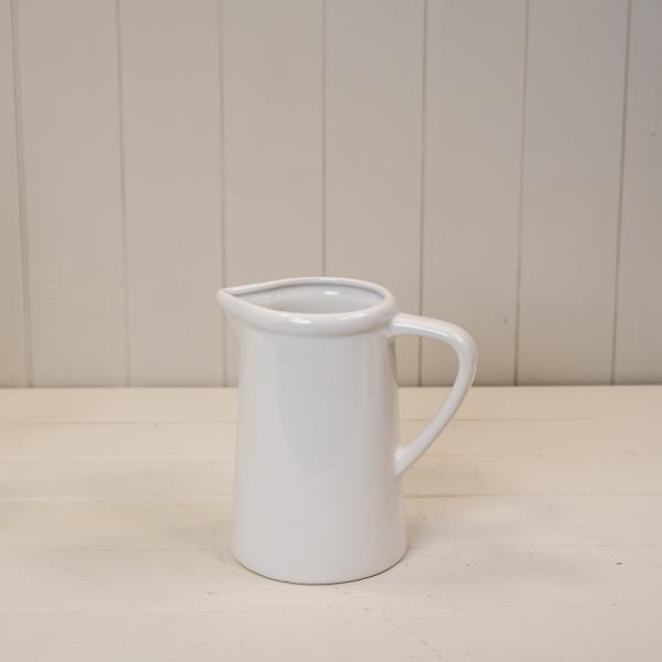 Large White Ceramic Jug TD10.5cm H18cm B14.8cm