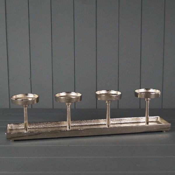 Metal Tealight Centrepiece L50xH10cm Weight-1132g