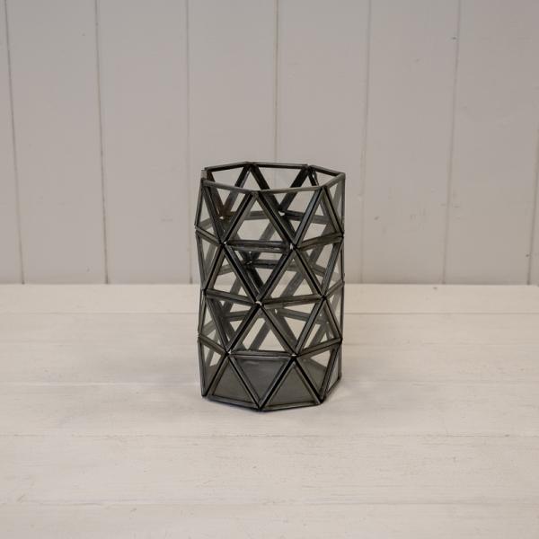 Metal and Glass Votive Candle Holder