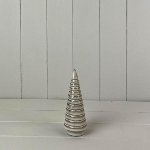 Beige Mottle Ceramic Tree Decoration L5.5xD5.5xH16cm Weight-178g