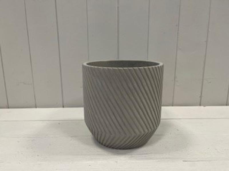 16cm Cylinder Diagonal Grid Pot