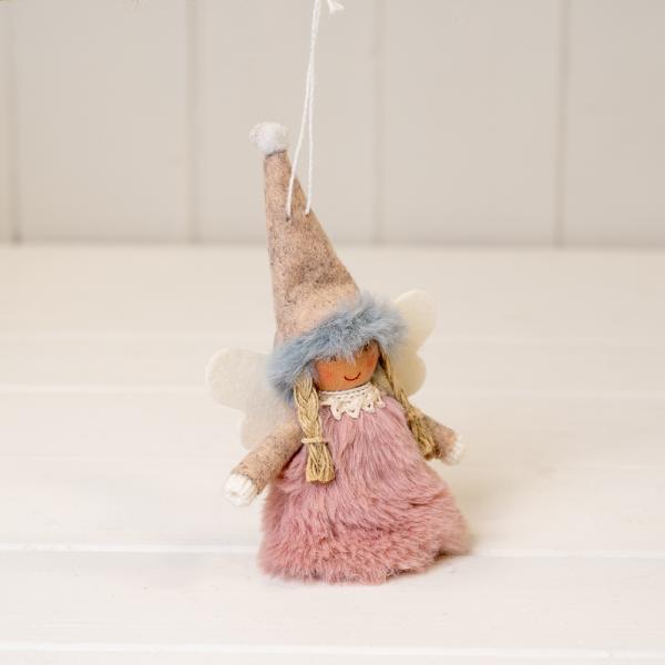 Hanging fabric angel (8cm)
