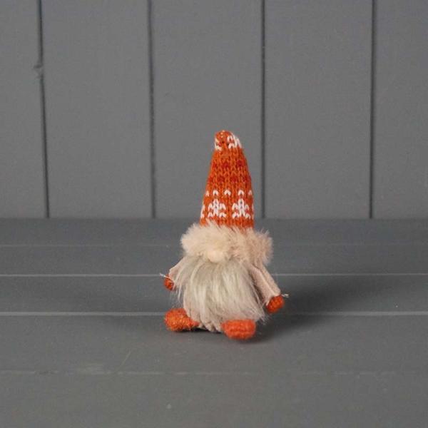 Small Orange and Beige Patterned Gonk