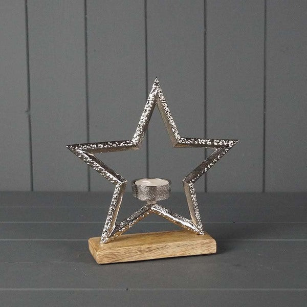 Metal Star Tealight L21.5xW5xH20cm Weight-220g