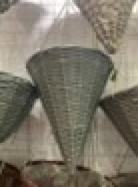 30cm PP Rattan Grey Round Cone Hanging Basket TD30cm H35cm