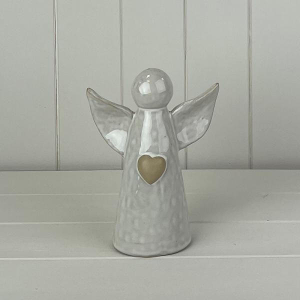 White Ceramic Angel Ornament L13.5xD8xH18cm Weight-373g