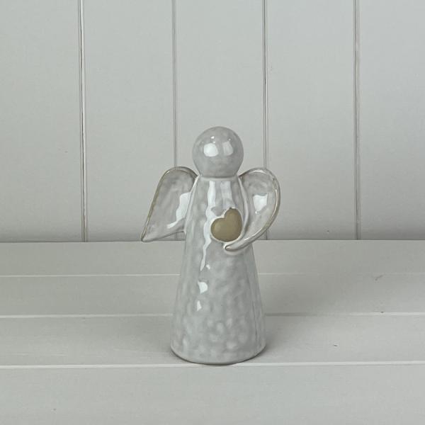 White Ceramic Angel Ornament L10.5xD7xH15.5cm Weight-254g