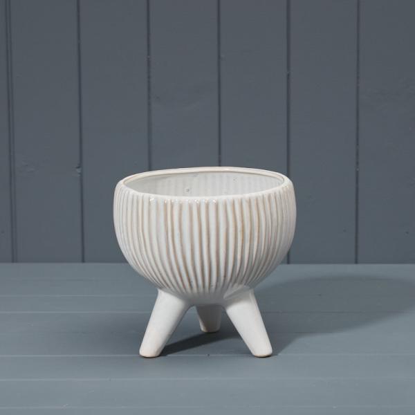 White Ceramic Pot D19 H18cm