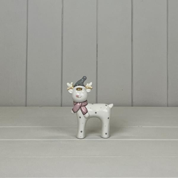 Ceramic Reindeer H11.4cm W9cm D3.3cm Weight-80g