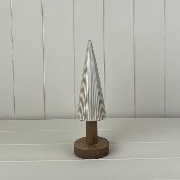 Glazed Ceramic Tree Ornament with Textured Detail L8xD8x25cm Weight-256g