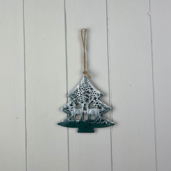 Green Metal Tree 12cm