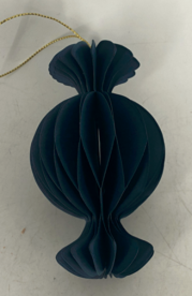 Set of 3 Royal Blue Candy Baubles