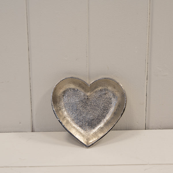 Silver Heart Shape Plate 11x11x2cm Weight-89g