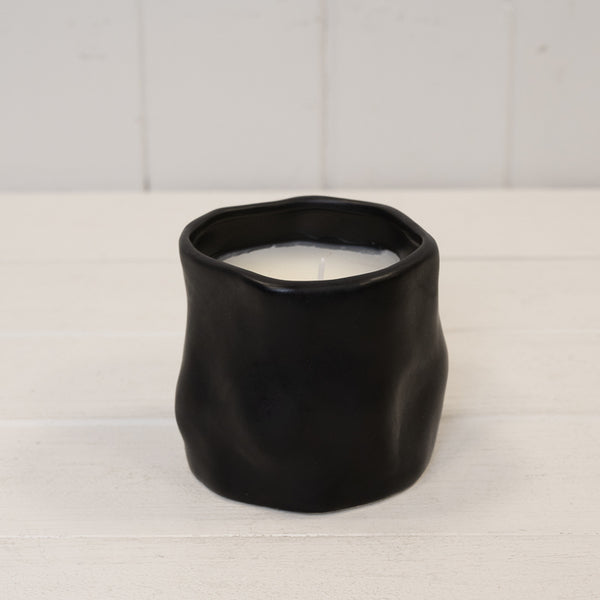 Timeless Black Sculpted Candle