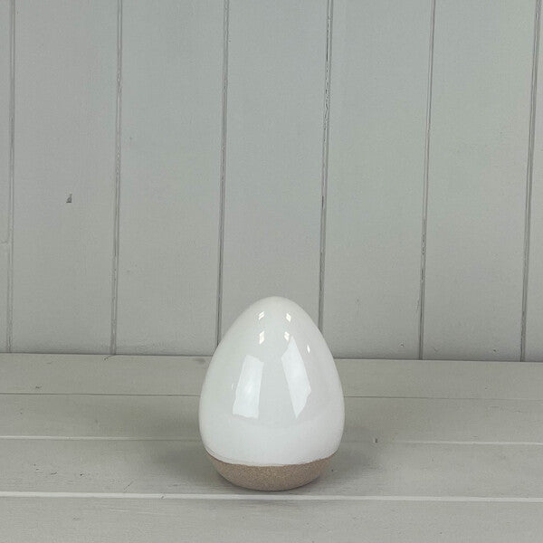 Ceramic White Egg H11.3cm Dia. 9cm Weight-277g