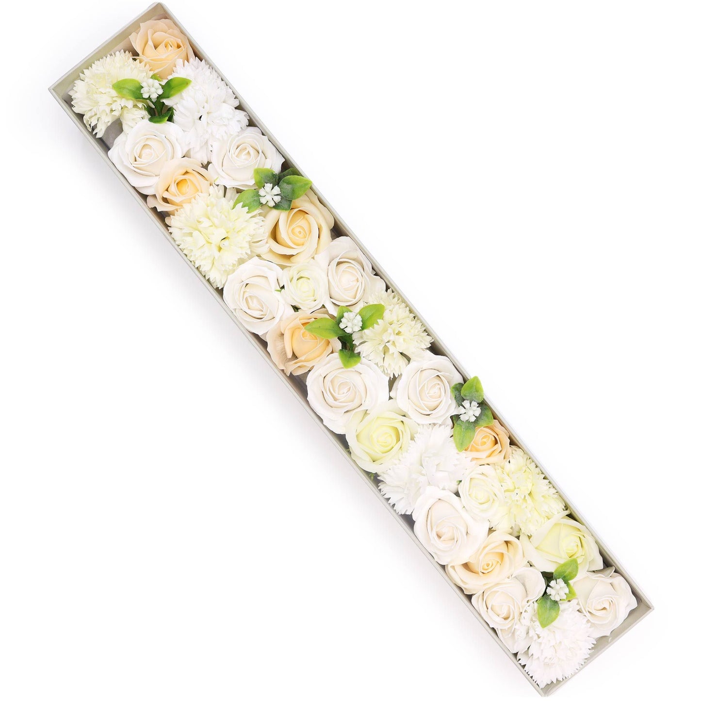 Soap Flowers Extra Long Box - Wedding Blessings - White & Ivory