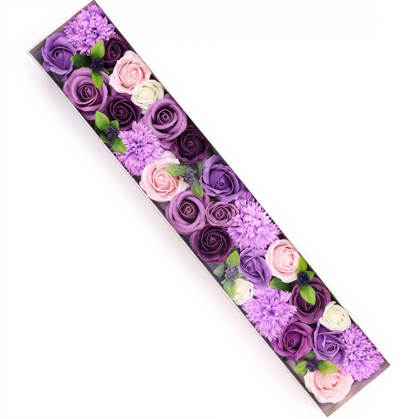 Soap Flowers Extra Long Box - Lavender Rose & Carnation