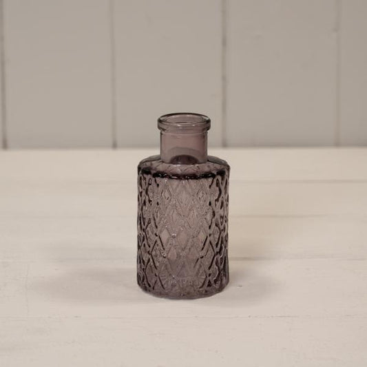 Amethyst Mini Geometric Glass Bottle