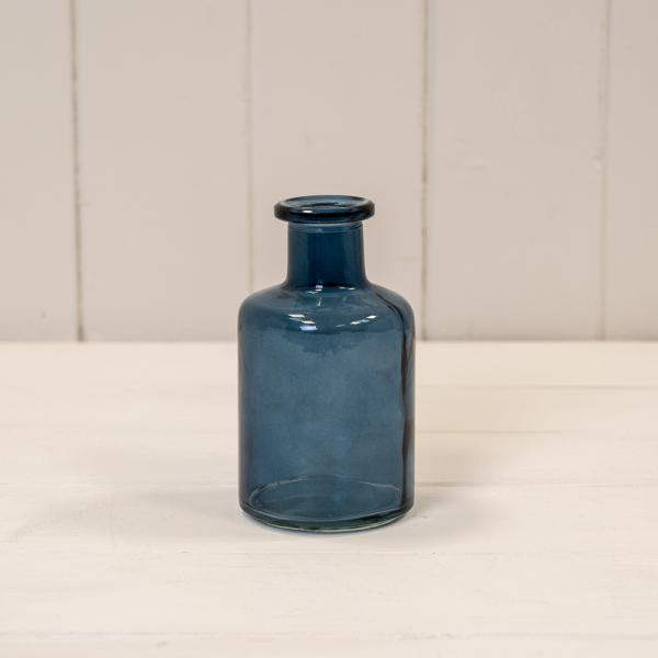 Blue Glass Bottle D6.8 x H11.8cm