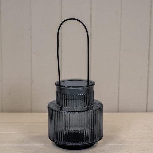 Cool Grey Large Candle Holder with Handle
