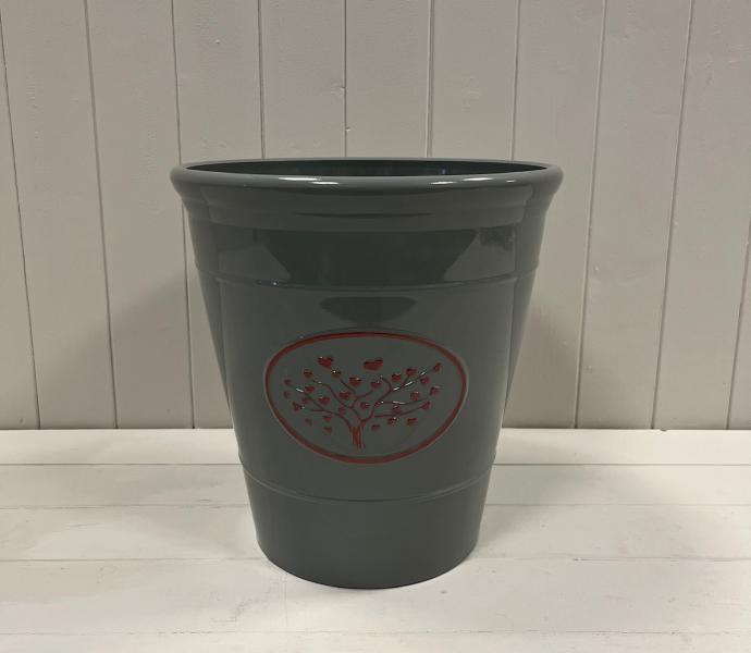 Grey Round Love Heart Tree Recycled Plastic Planter
