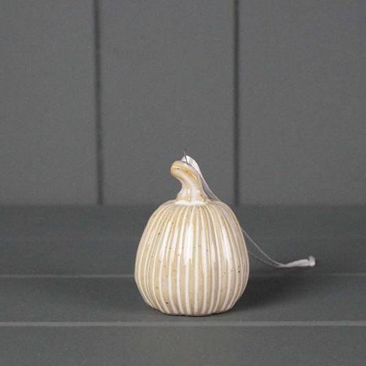 Hanging Ceramic Pumpkin D5xH6.5cm