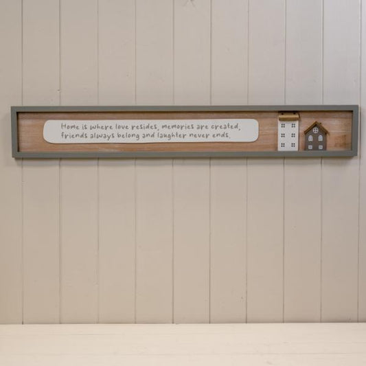 Rectangle Grey Border Wooden Sign