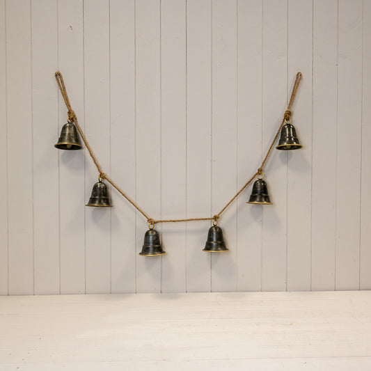 Metal Hanging Bell Garland L137cm D9cm H11cm